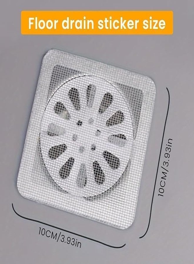 GONIPIMI 10 Pcs Disposable Shower Cover Hair Catcher Shower Drain Mesh Stickers, Bathroom, Laundry, Bathtub, Kitchen Shower Drain Floor Sink Strainer Filter Mesh GI112 - Image 3
